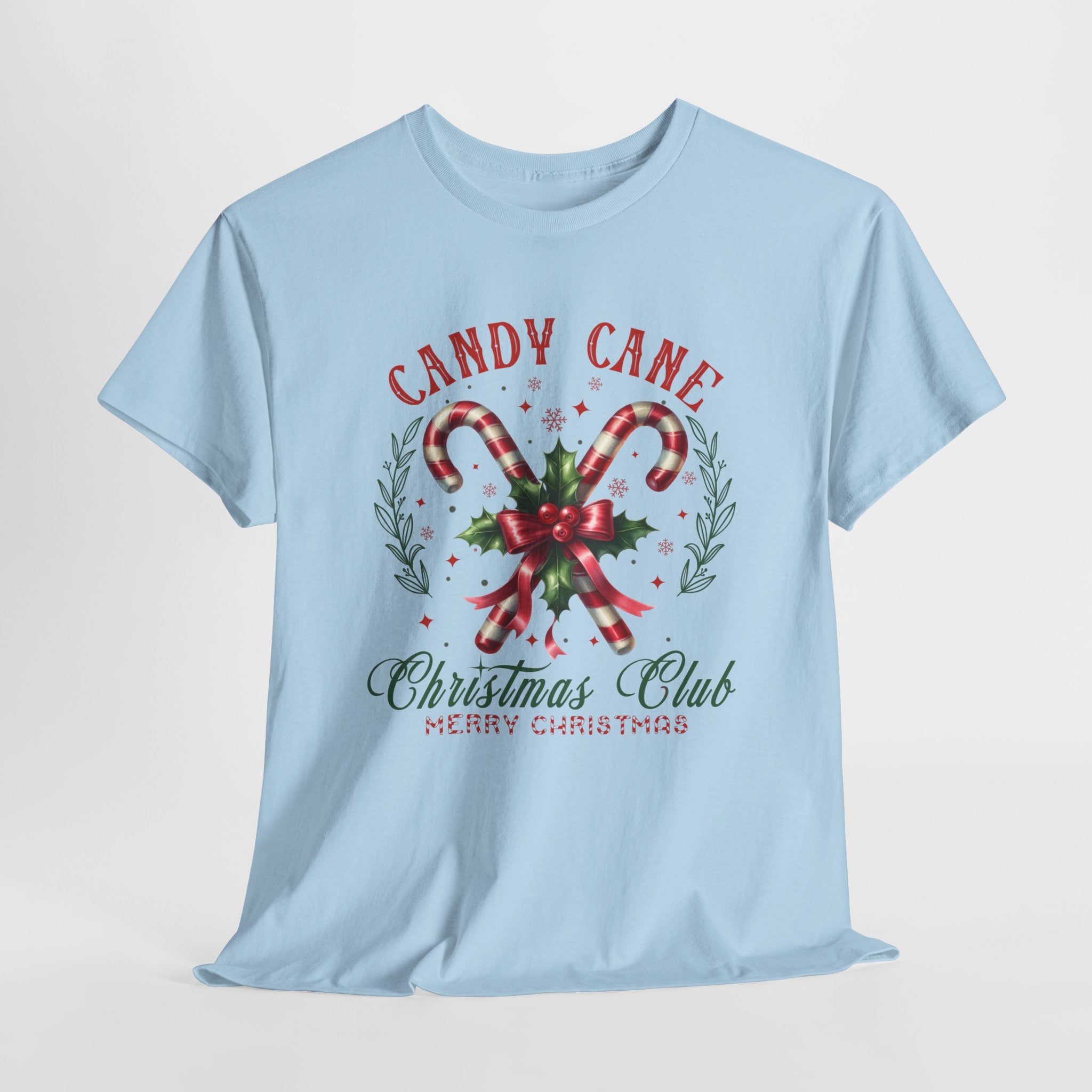 Candy Cane Christmas Club Heavy Cotton Tee - Merry Christmas Holiday Shirt