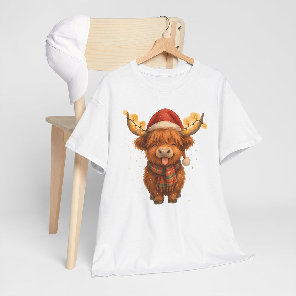 Christmas Highland Cow Tee