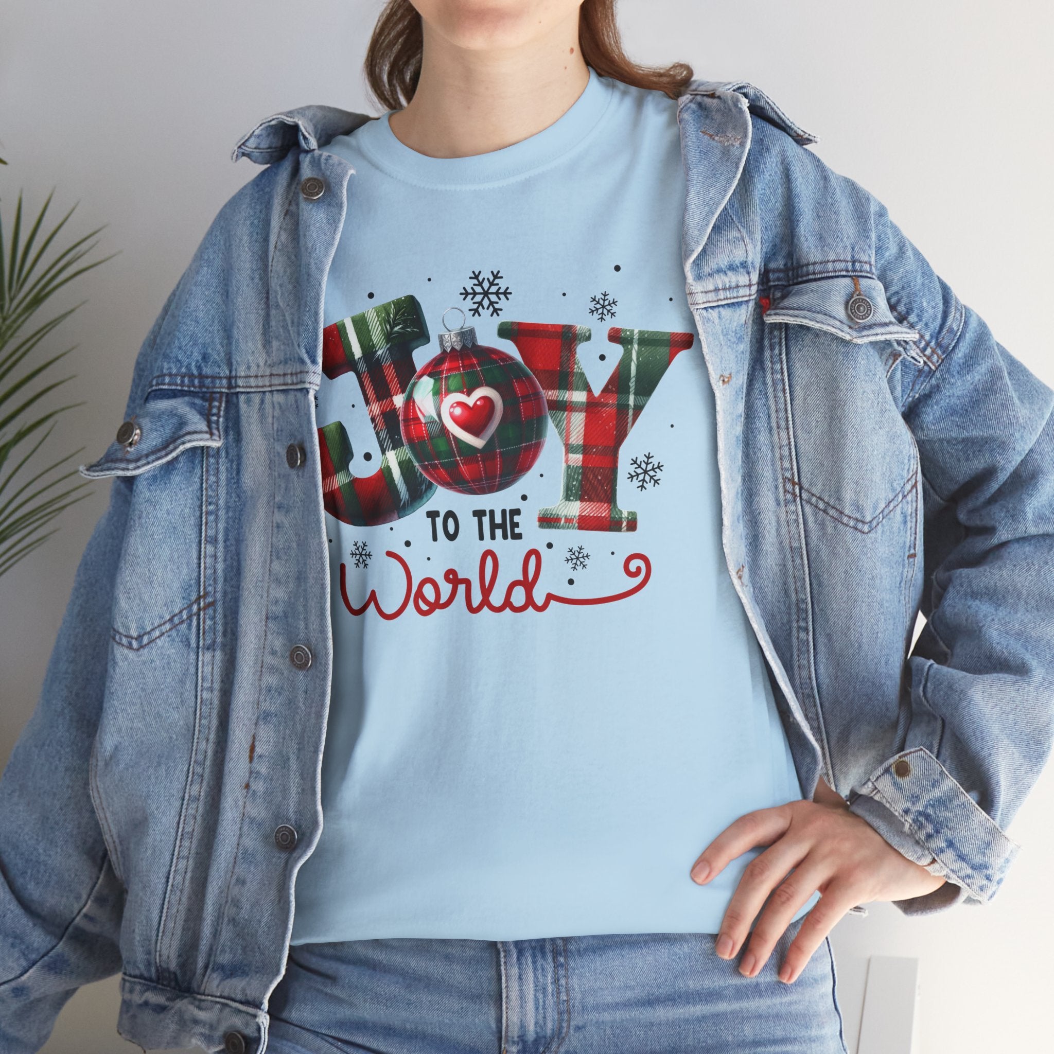Joy to the World -Heavy Cotton Tee - Christmas Holiday Shirt