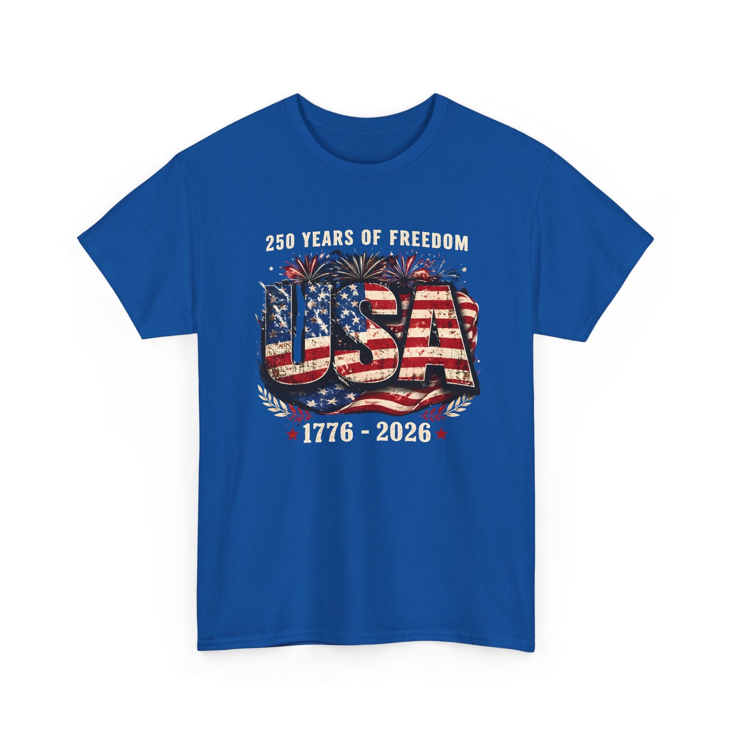 USA 250 Years of Freedom T-Shirt — 1776–2026 Patriotic American Flag Tee