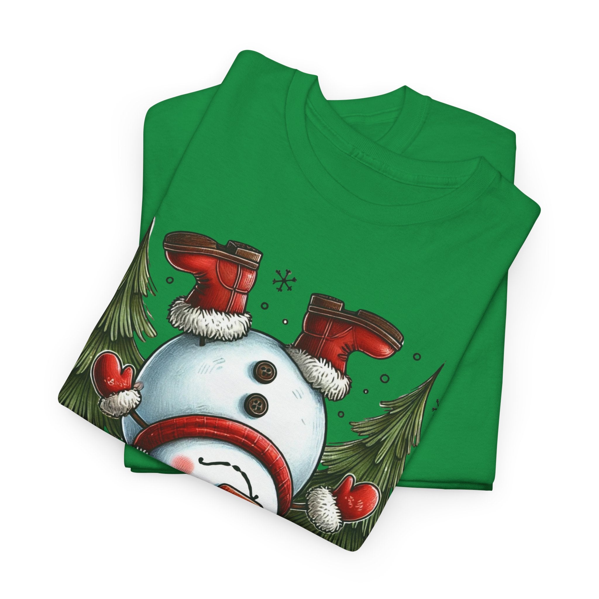 Let It Snow Heavy Cotton Tee - Festive Winter Apparel