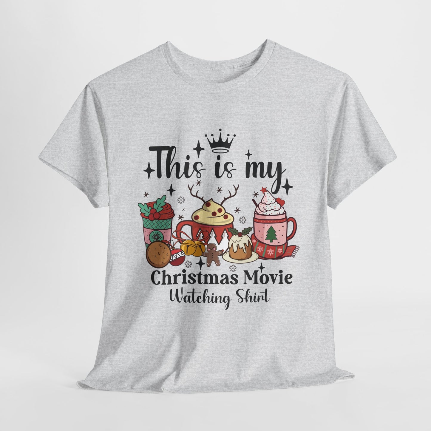 Christmas Movie Watching Tee - Heavy Cotton Shirt