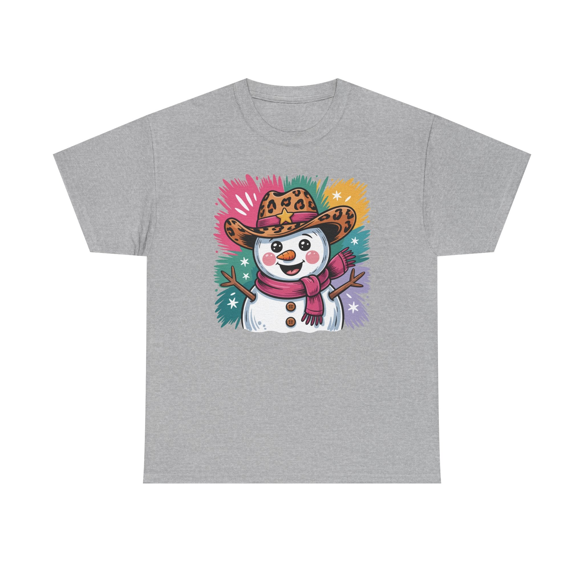 Cute Western Snowman Holiday Tee