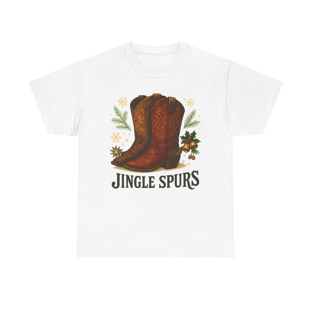 Jingle Spurs Cowboy Boots Christmas T‑Shirt