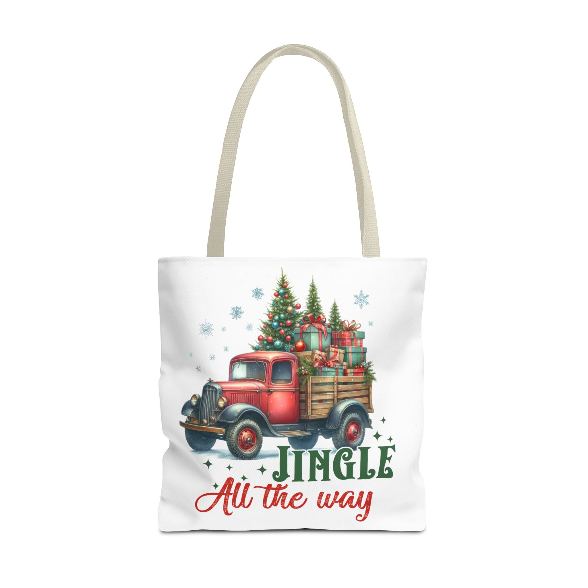 Christmas Tote Bag - Jingle All the Way Holiday Shopper