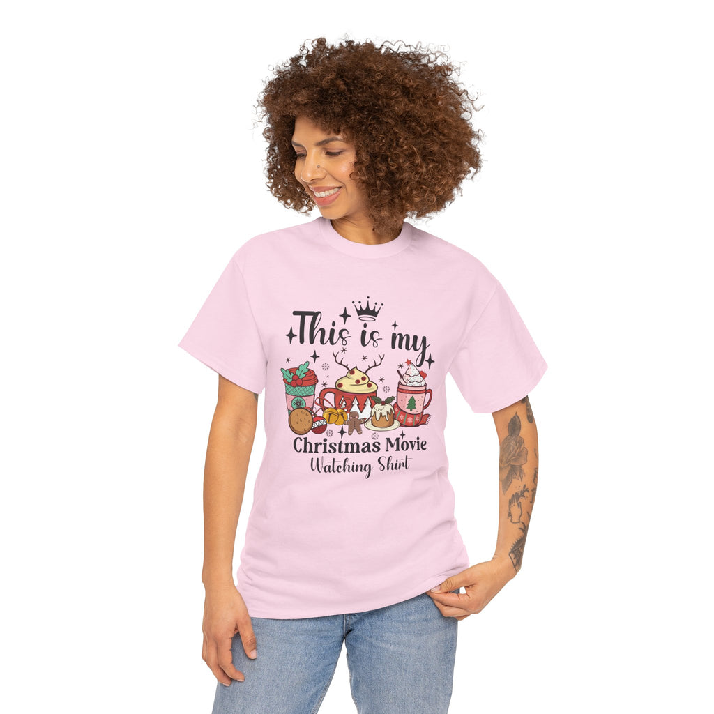 Christmas Movie Watching Tee - Heavy Cotton Shirt