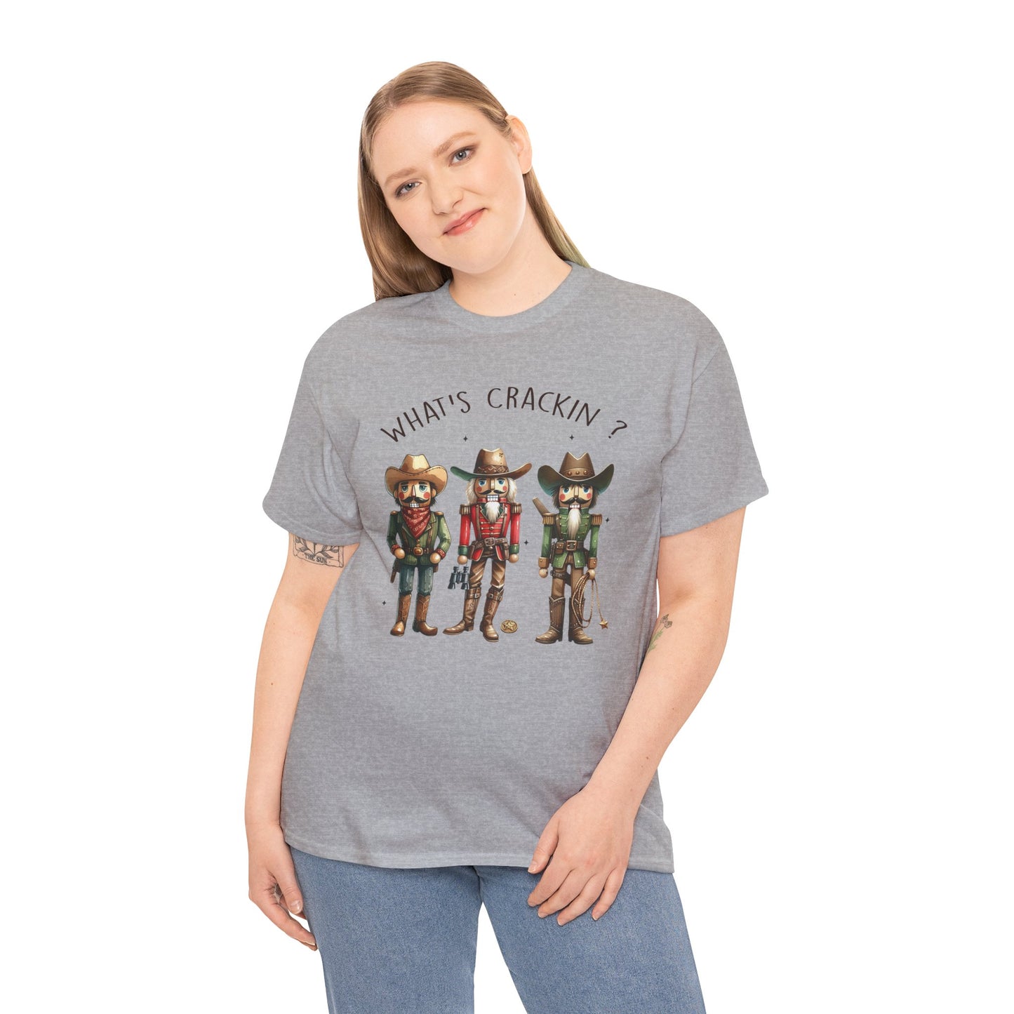 What's Crackin'? Cowboy Graphic Heavy Cotton Tee