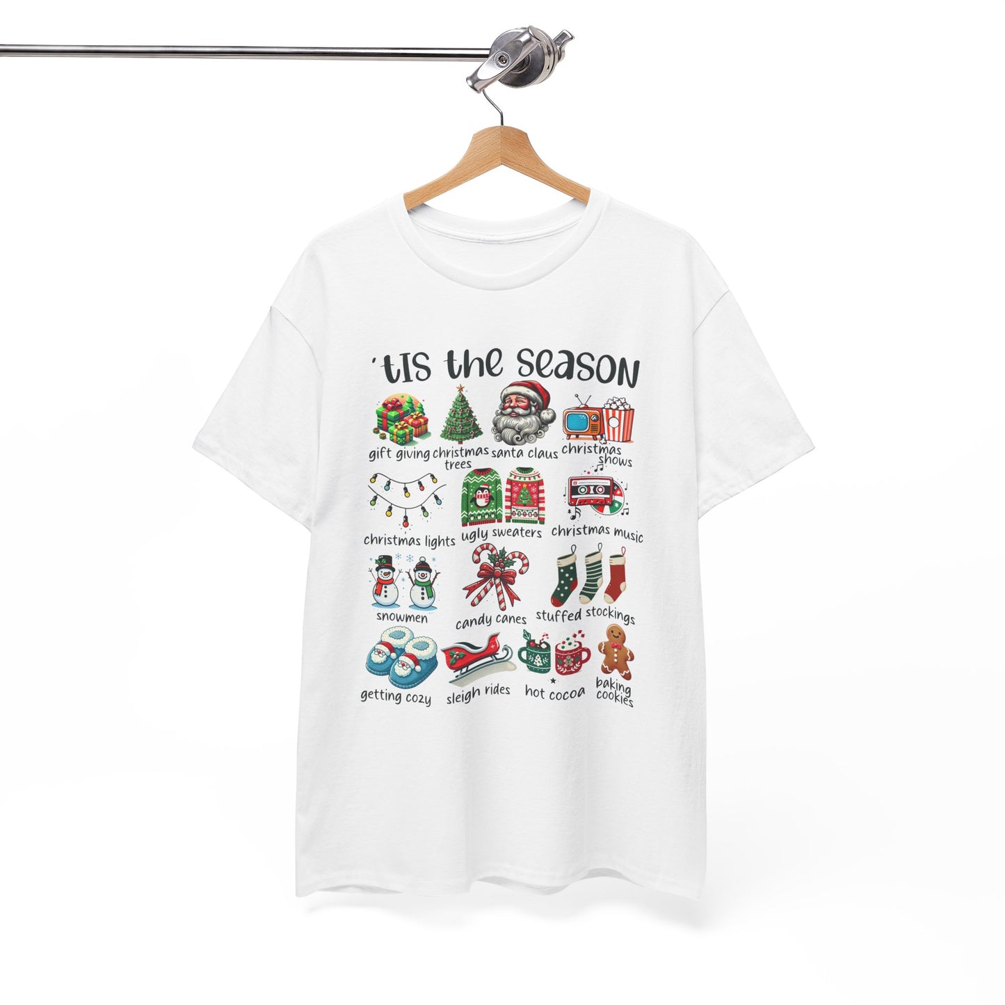 'Tis the Season Heavy Cotton Tee - Holiday Cheer and Festive Fun