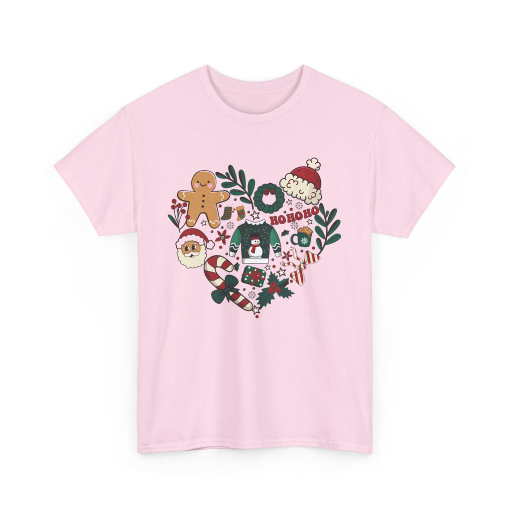 Festive Holiday Heart Heavy Cotton Tee