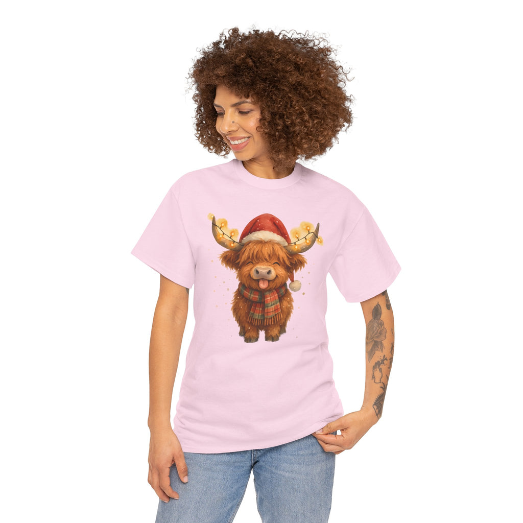 Christmas Highland Cow Tee