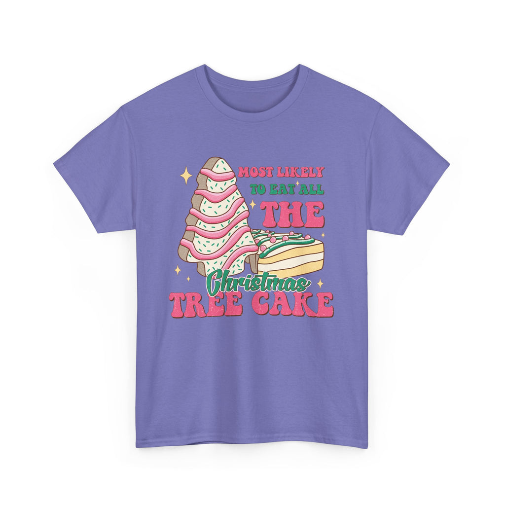 Fun Holiday Tee - 'Most Likely to Eat All the Christmas Tree Cake'