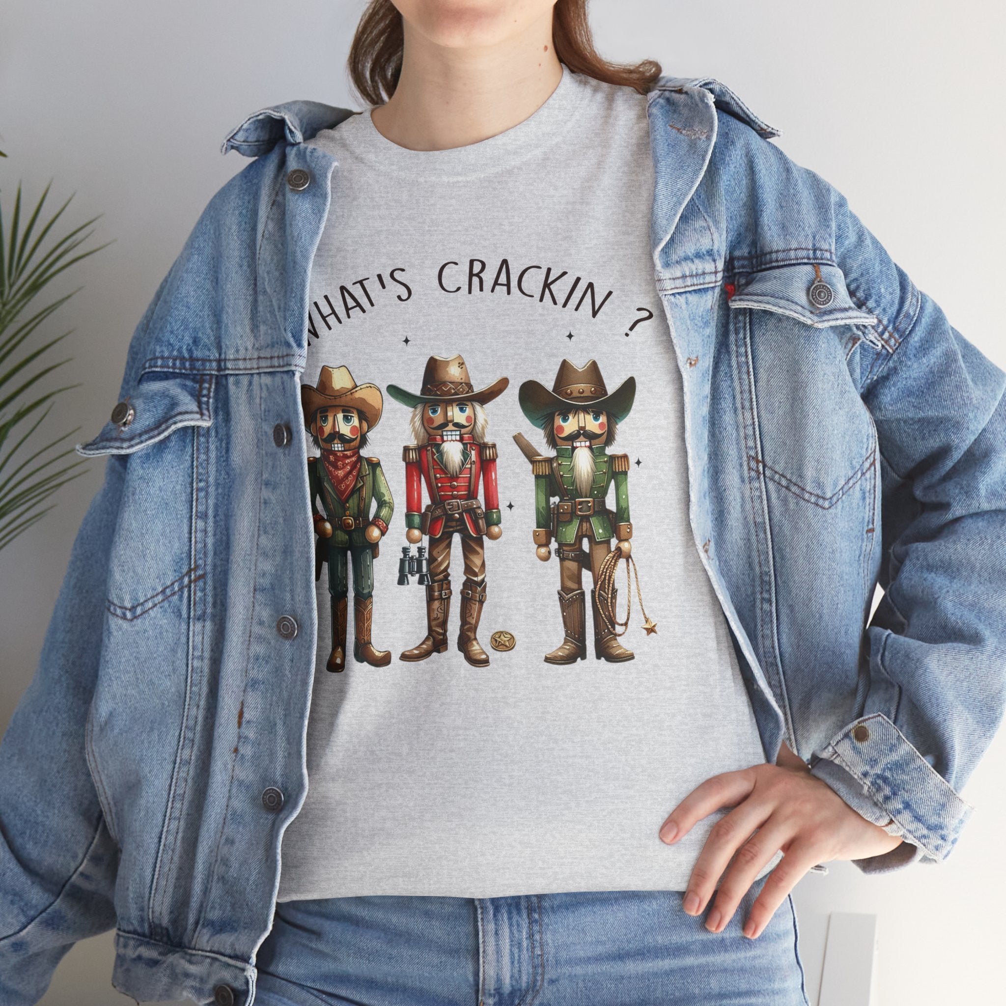 What's Crackin'? Cowboy Graphic Heavy Cotton Tee