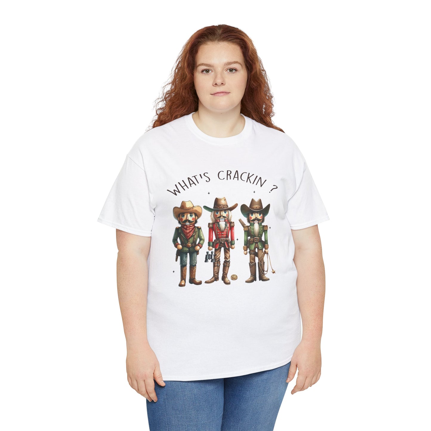 What's Crackin'? Cowboy Graphic Heavy Cotton Tee