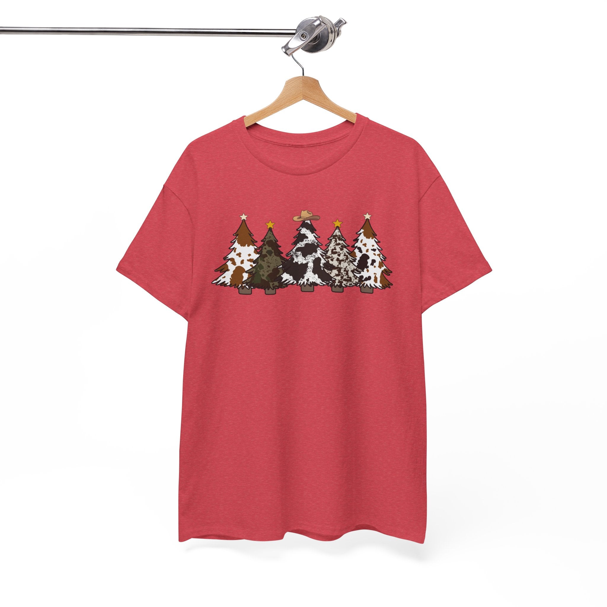 Whimsical Holiday Trees Heavy Cotton Tee
