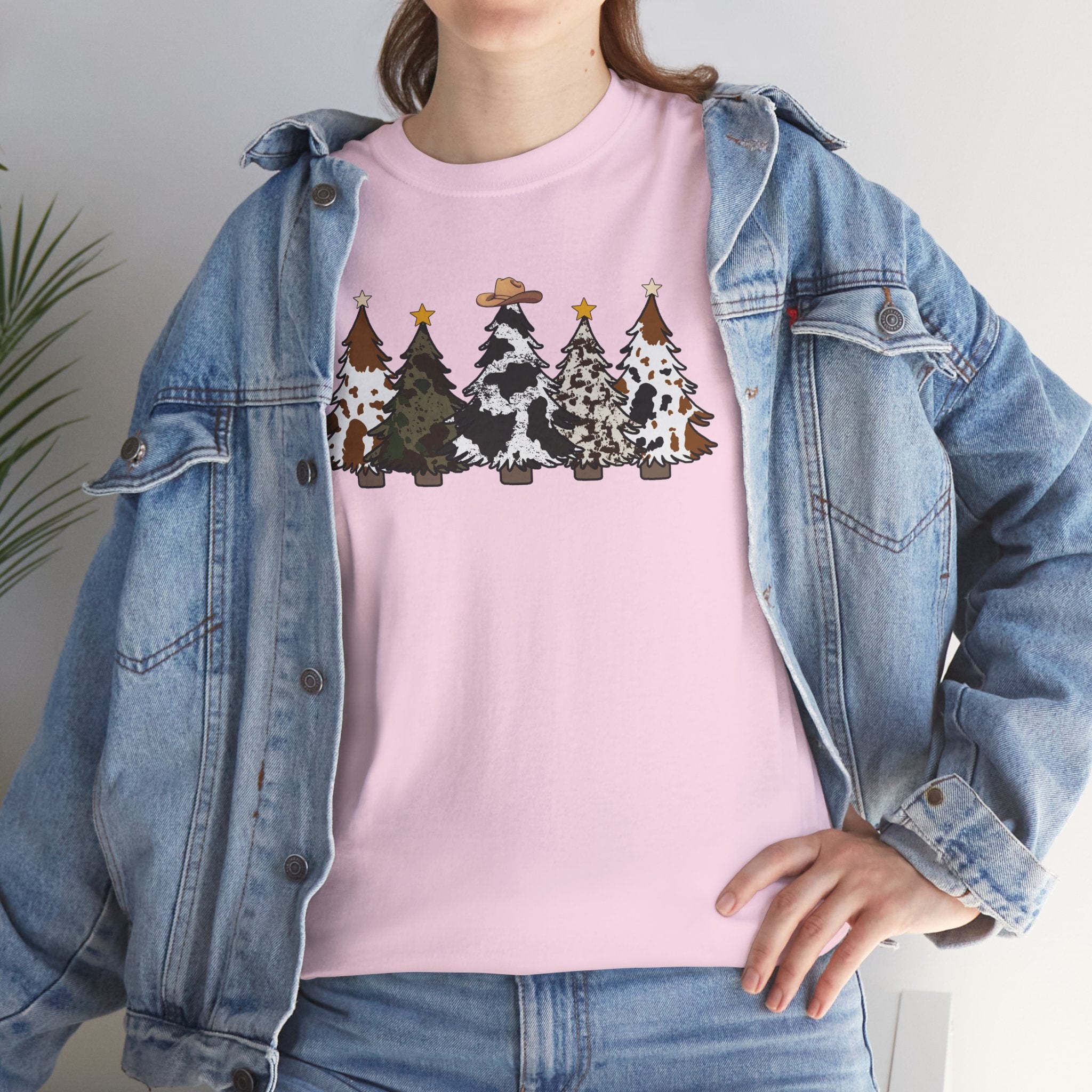Whimsical Holiday Trees Heavy Cotton Tee