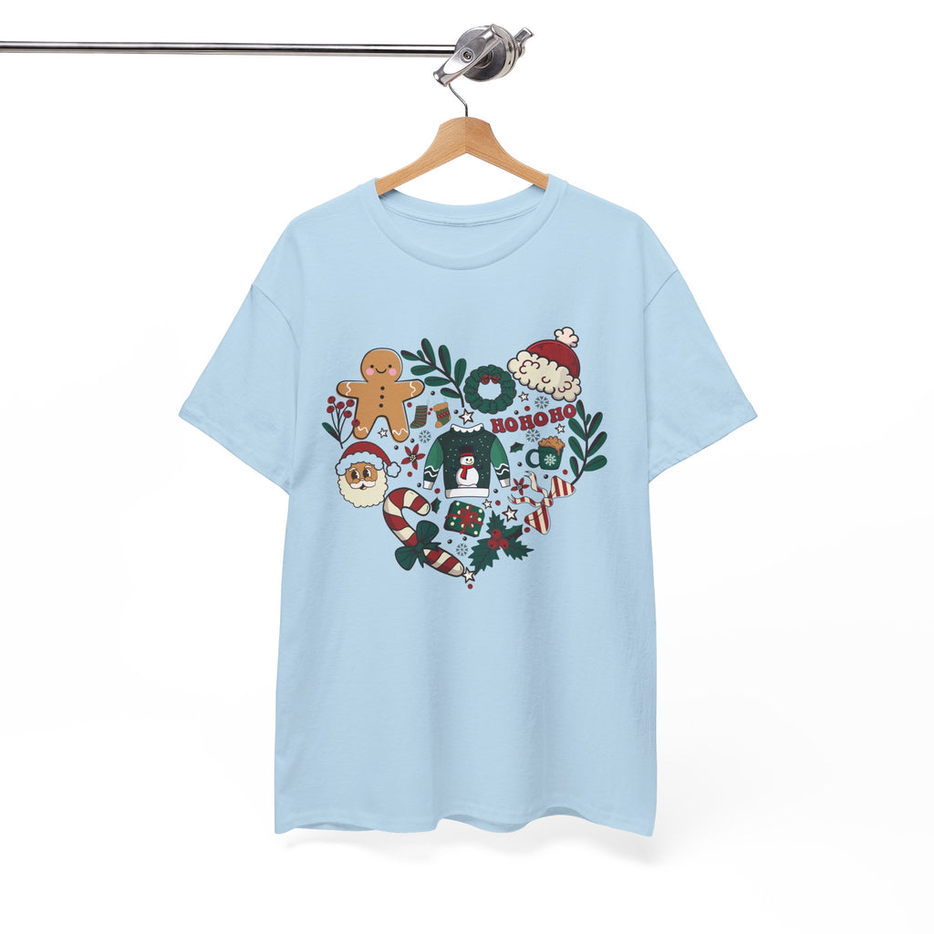 Festive Holiday Heart Heavy Cotton Tee