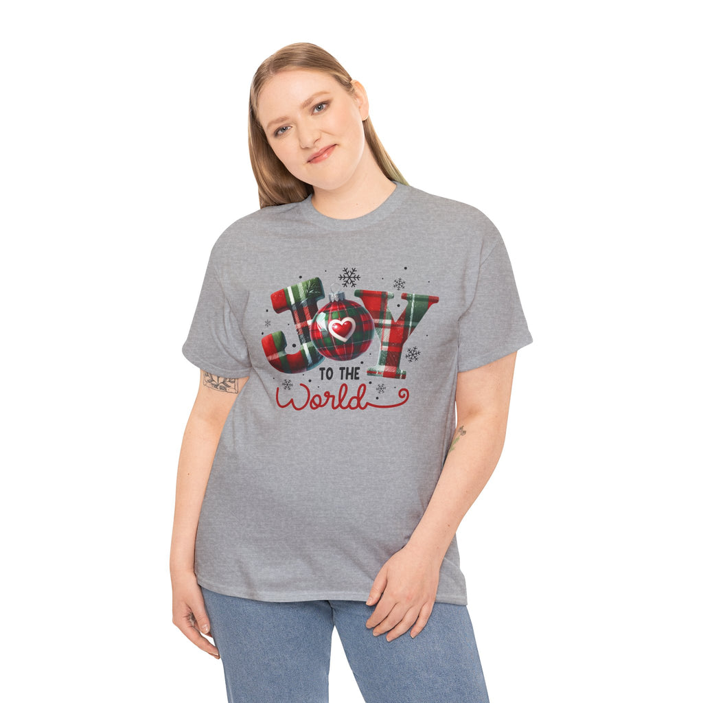 Joy to the World -Heavy Cotton Tee - Christmas Holiday Shirt