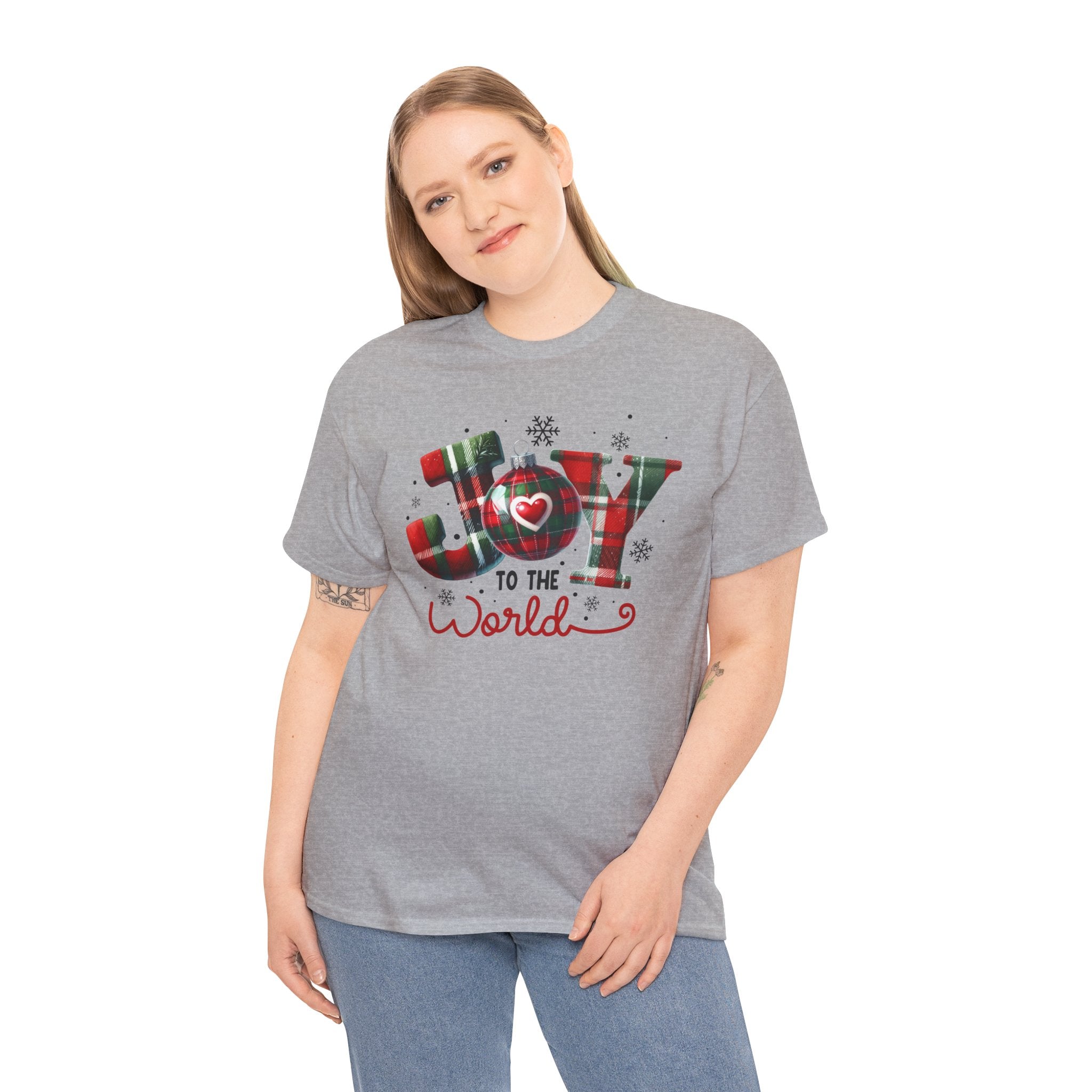 Joy to the World -Heavy Cotton Tee - Christmas Holiday Shirt