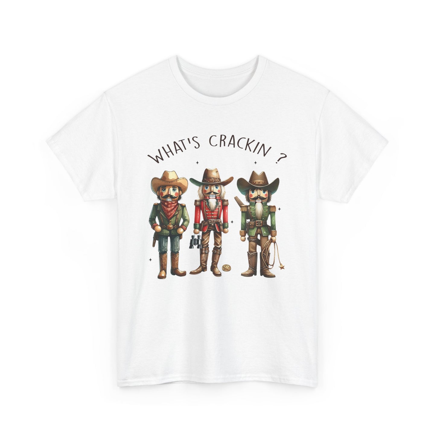 What's Crackin'? Cowboy Graphic Heavy Cotton Tee