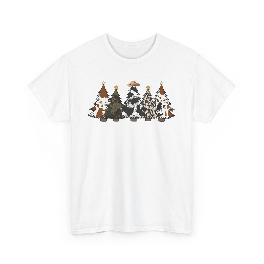 Whimsical Holiday Trees Heavy Cotton Tee