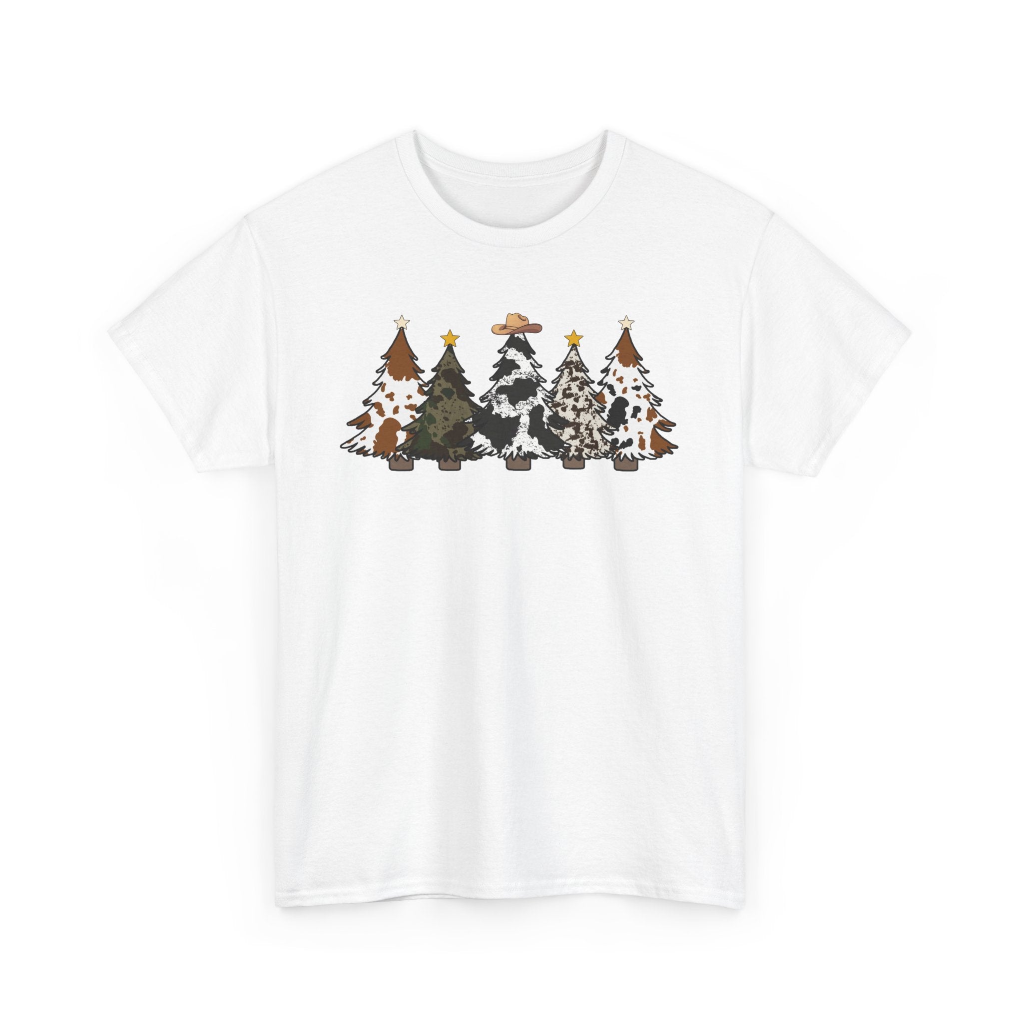 Whimsical Holiday Trees Heavy Cotton Tee