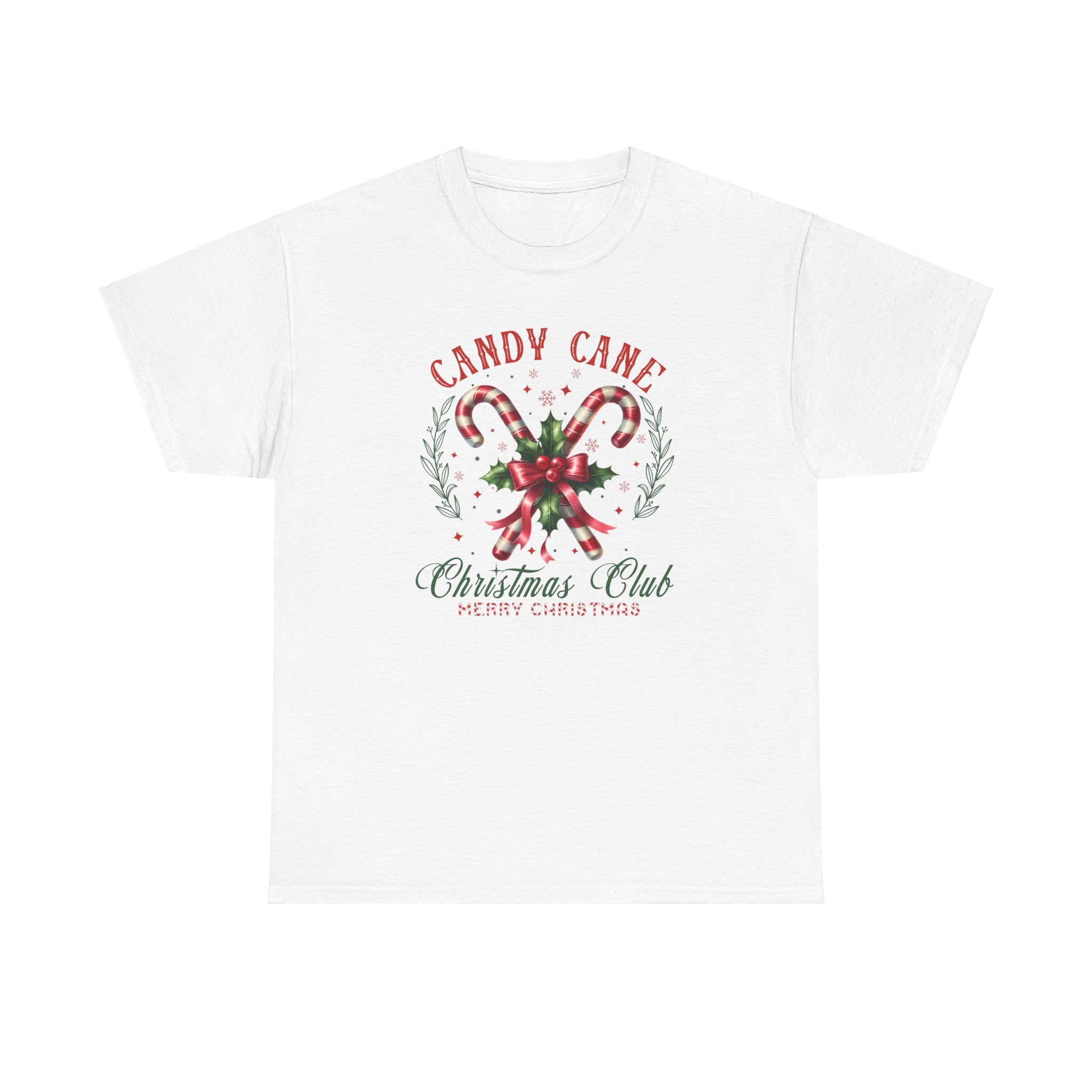 Candy Cane Christmas Club Heavy Cotton Tee - Merry Christmas Holiday Shirt