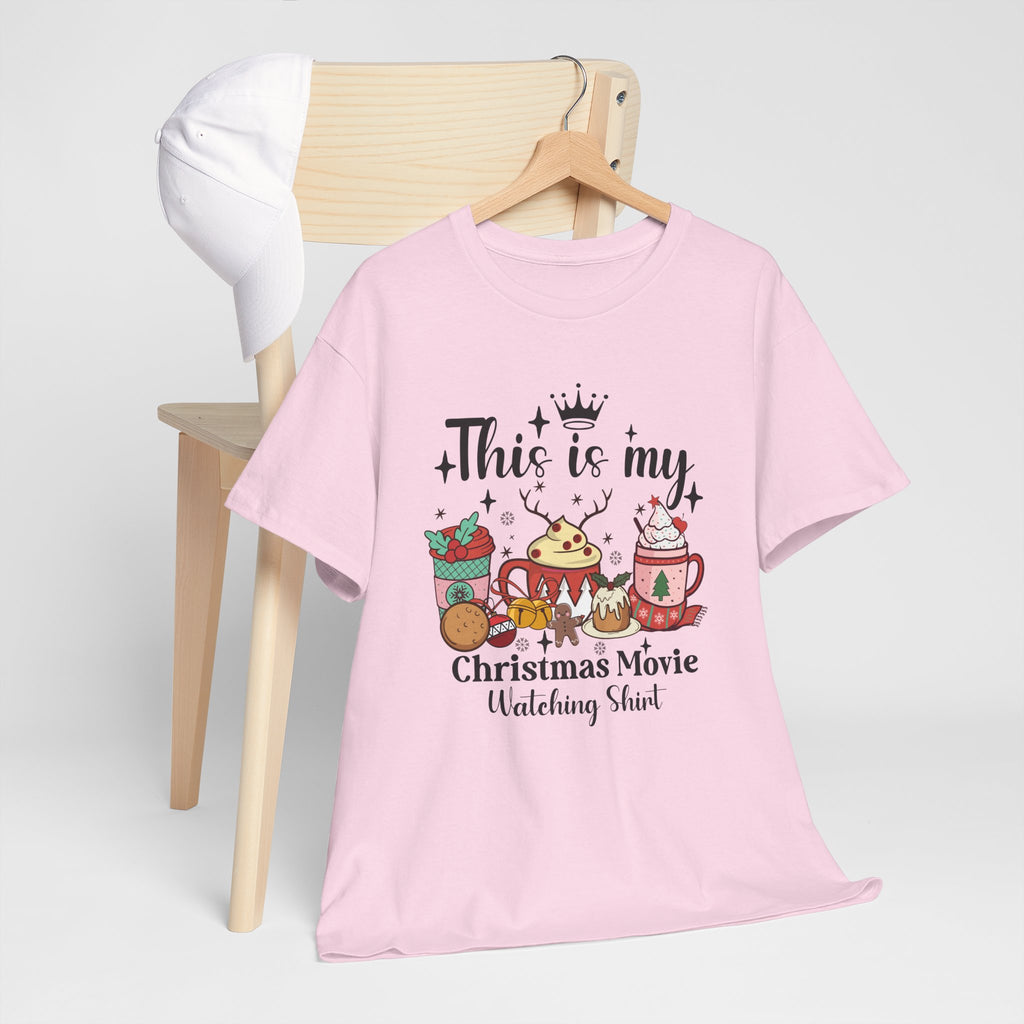 Christmas Movie Watching Tee - Heavy Cotton Shirt
