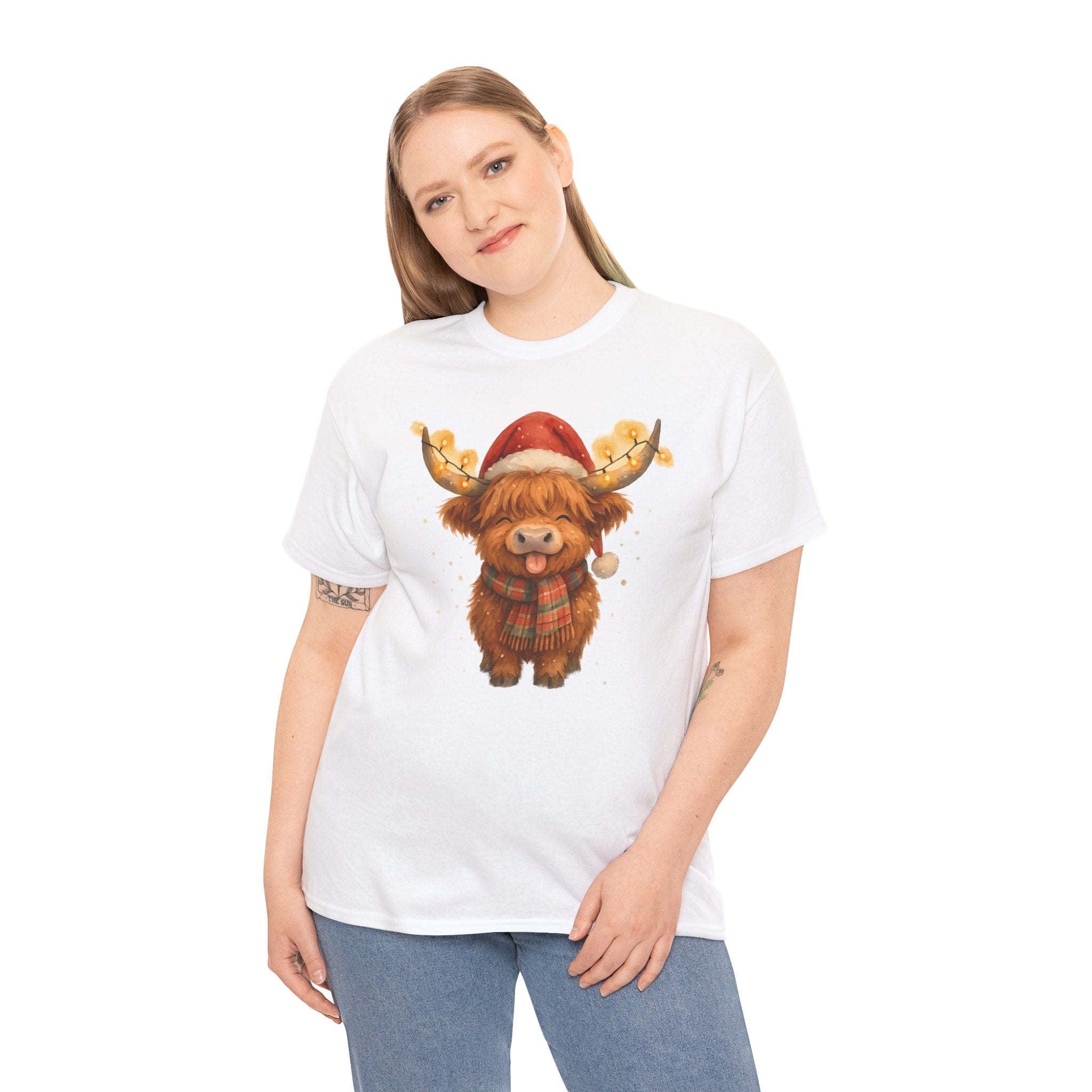 Christmas Highland Cow Tee