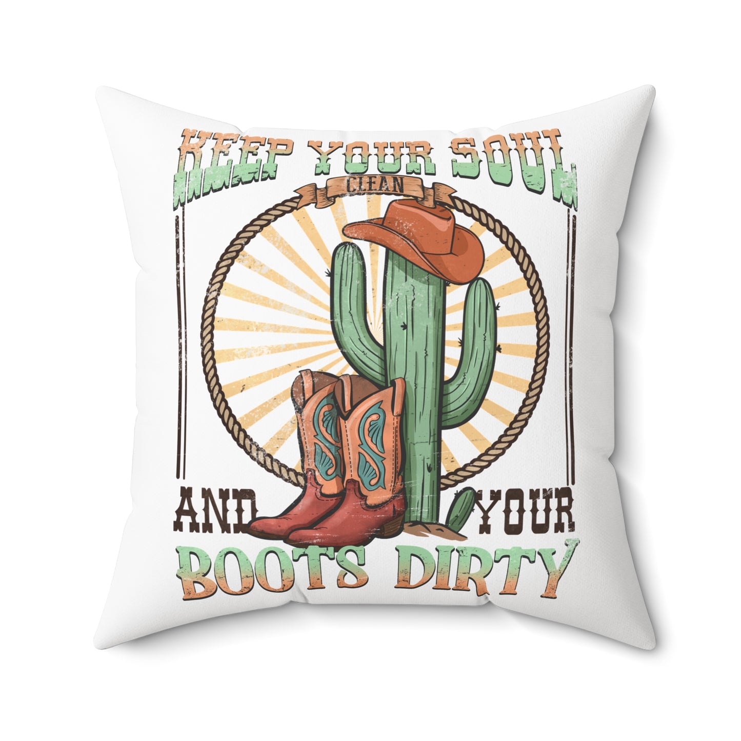 Spun Polyester Square Pillow