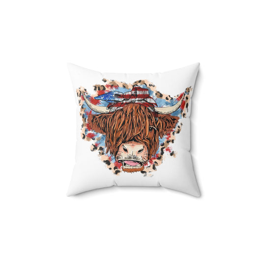 Highland Cow Throw Pillow