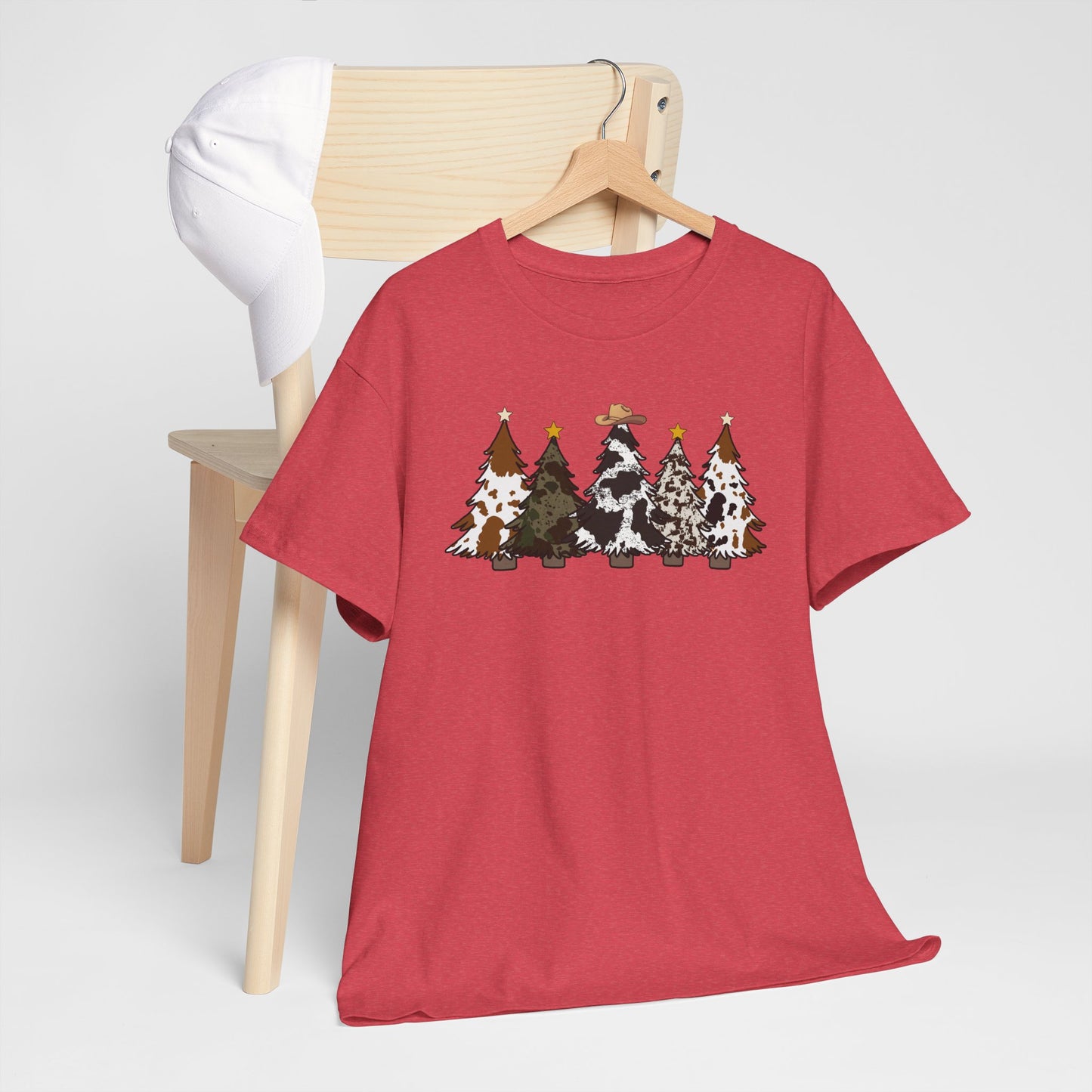 Whimsical Holiday Trees Heavy Cotton Tee