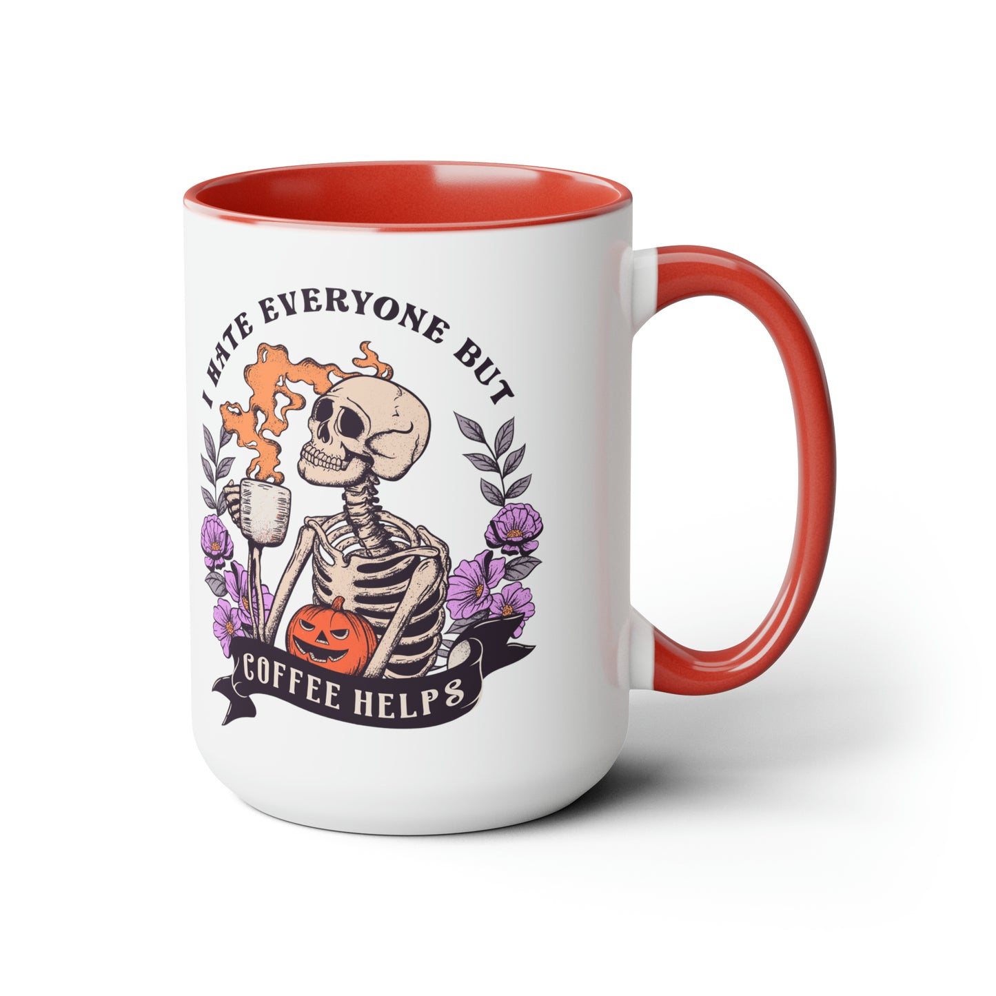 Two-Tone Coffee Mugs, 15oz