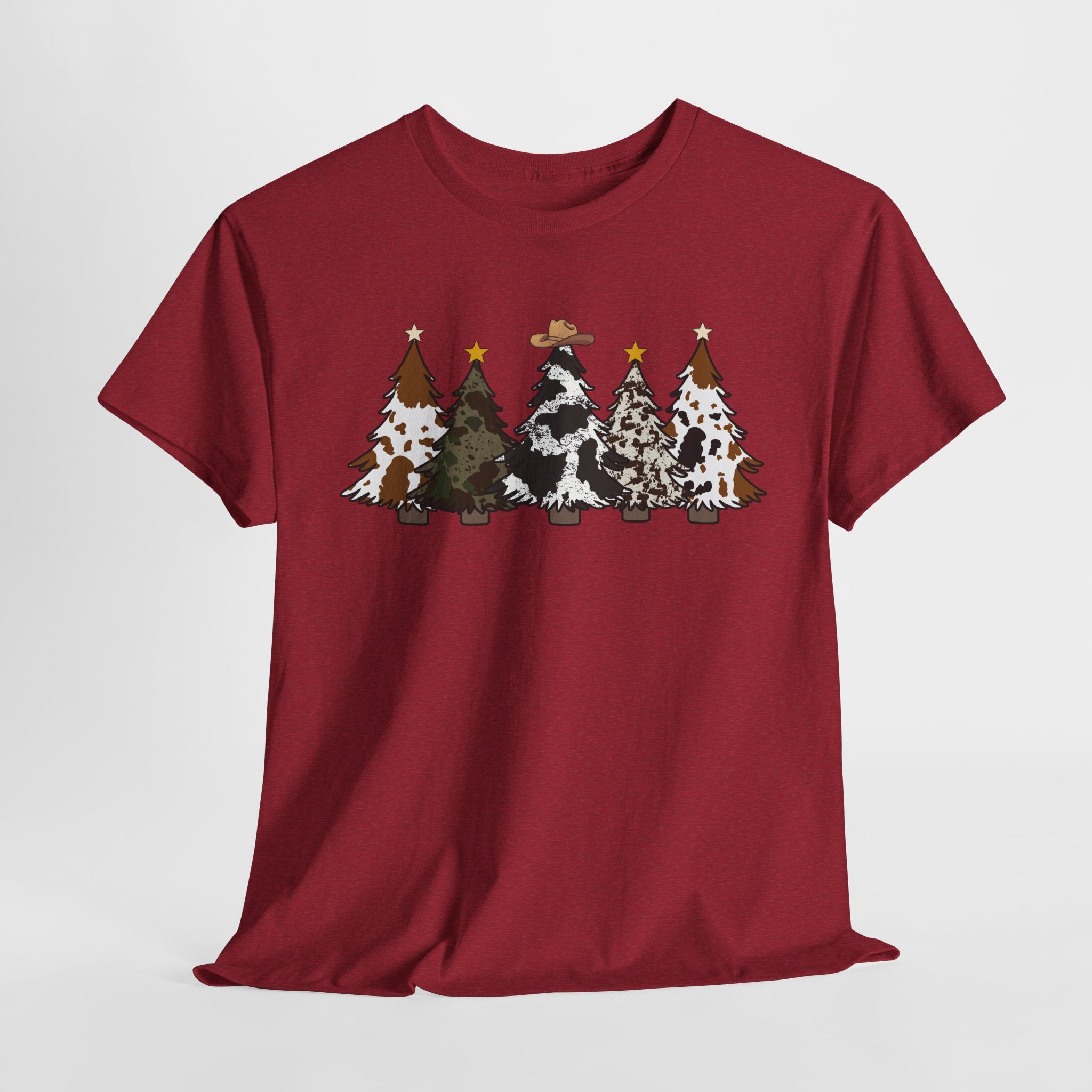 Whimsical Holiday Trees Heavy Cotton Tee