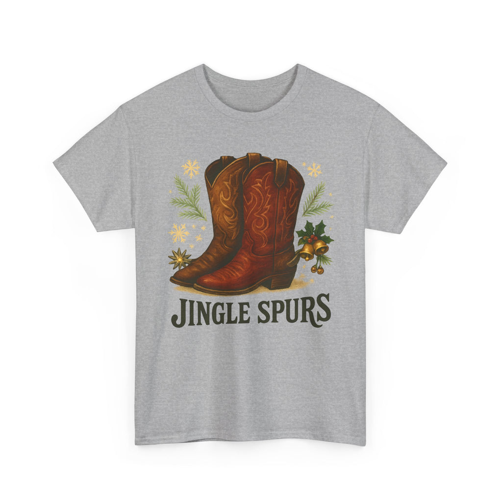 Jingle Spurs Cowboy Boots Christmas T‑Shirt