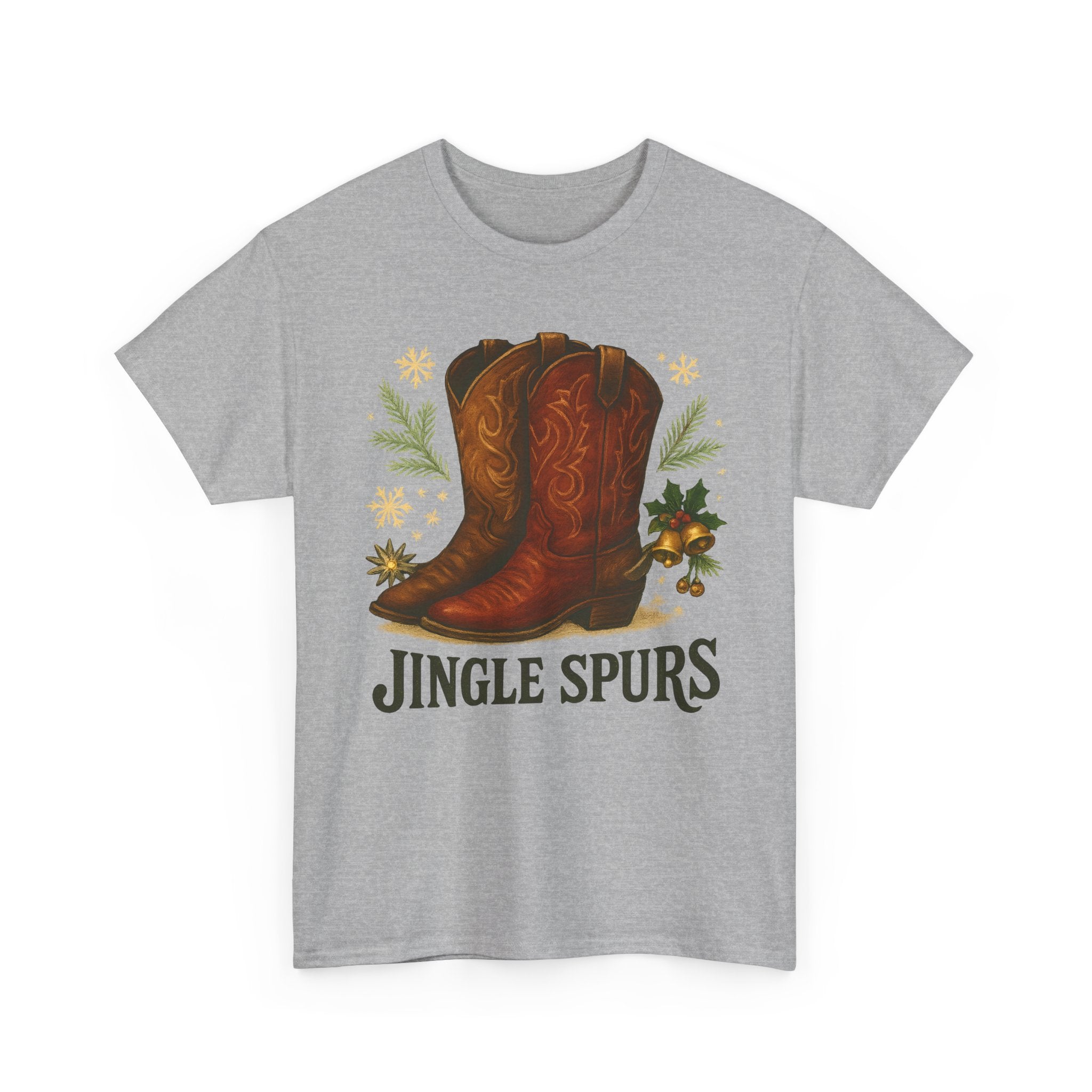 Jingle Spurs Cowboy Boots Christmas T‑Shirt