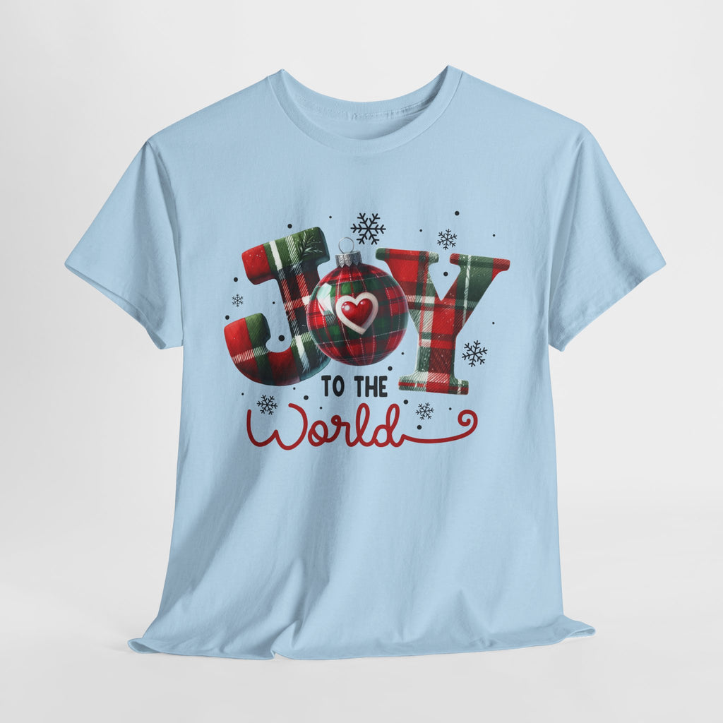 Joy to the World -Heavy Cotton Tee - Christmas Holiday Shirt