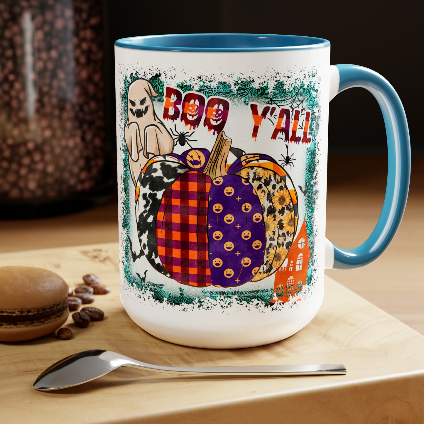 Two-Tone Coffee Mugs, 15oz
