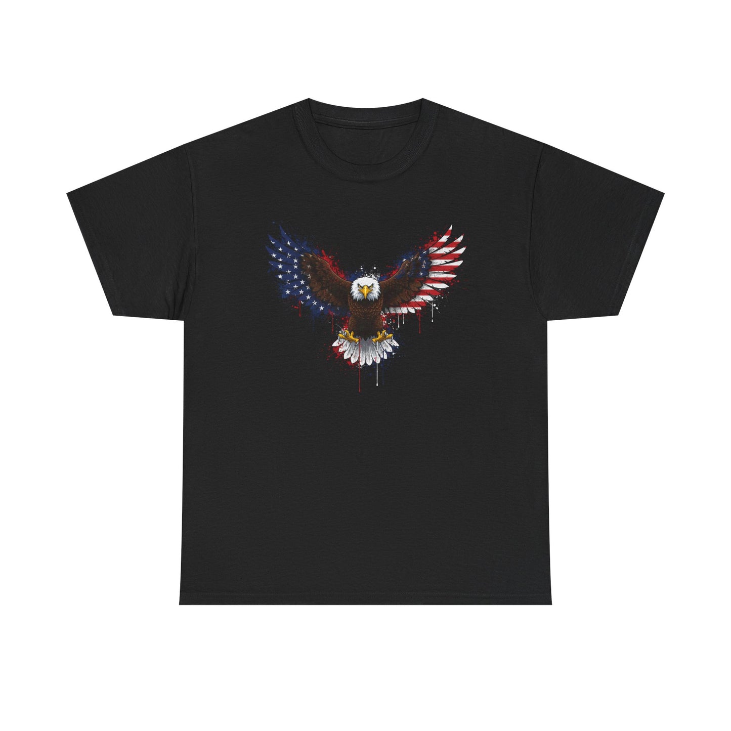 Eagle with American Flag Wings T-Shirt — Patriotic Bald Eagle Graphic Tee