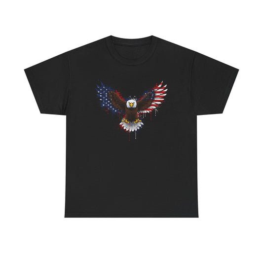 Eagle with American Flag Wings T-Shirt — Patriotic Bald Eagle Graphic Tee