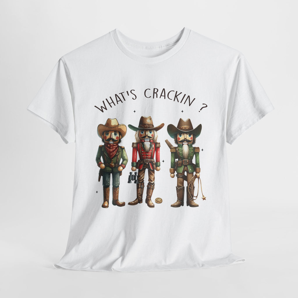 What's Crackin'? Cowboy Graphic Heavy Cotton Tee