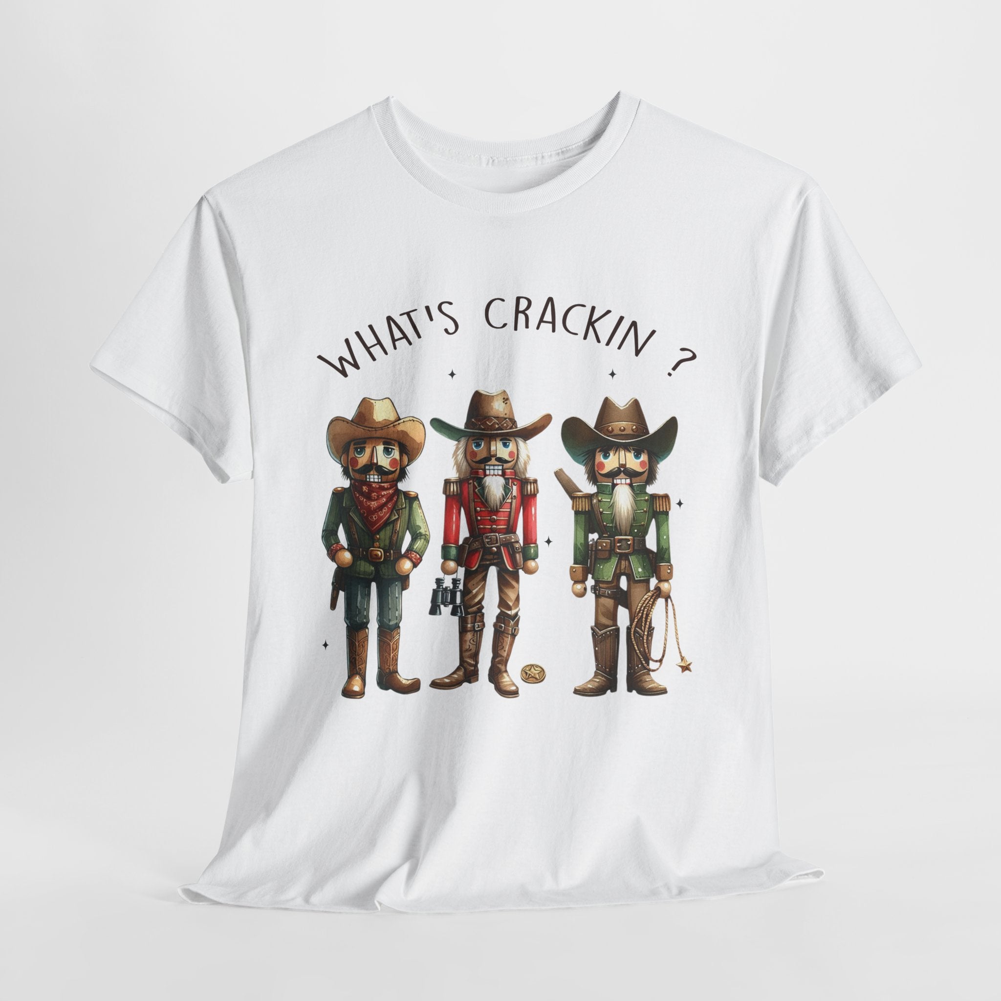 What's Crackin'? Cowboy Graphic Heavy Cotton Tee