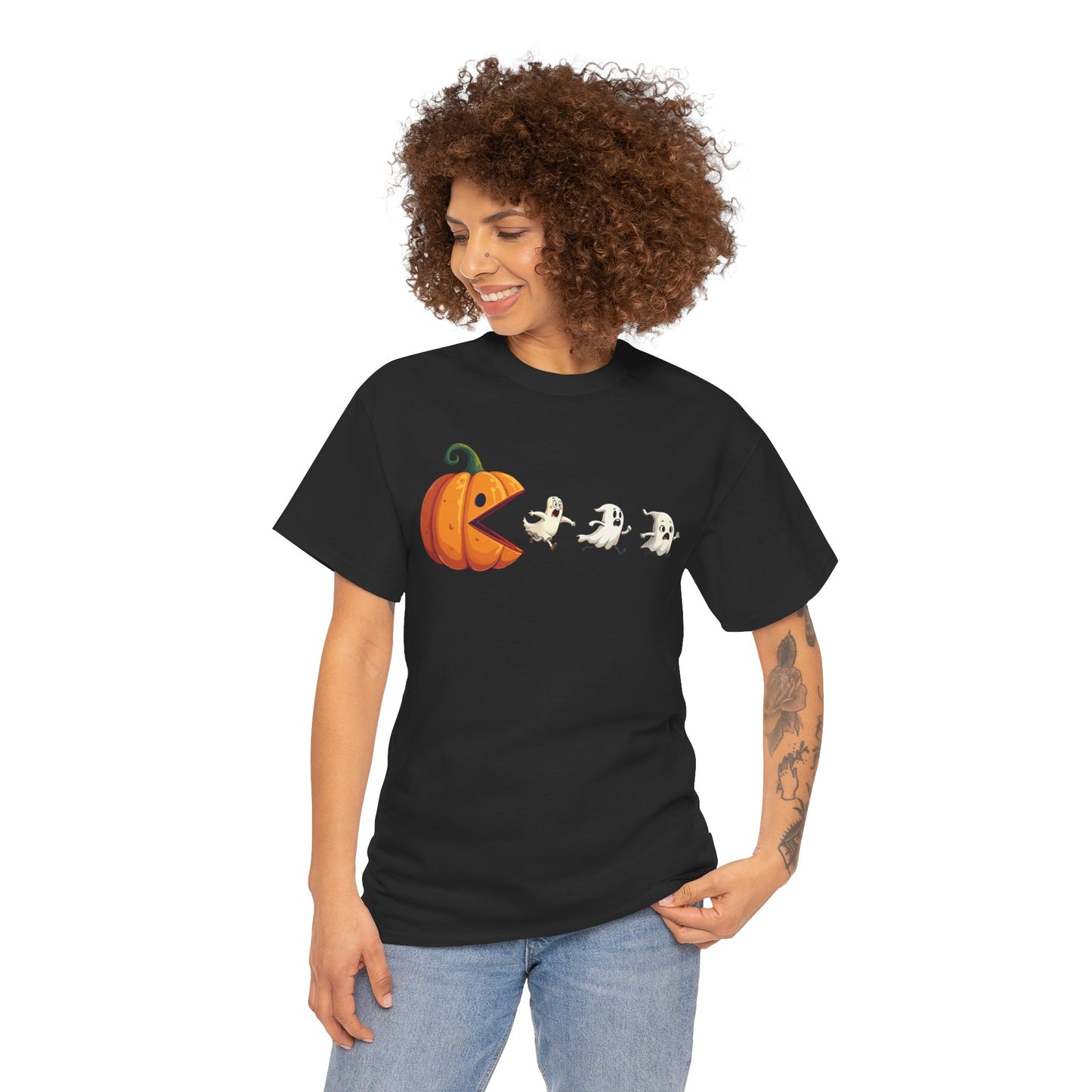 Playful Pumpkin Pac-Man Tee