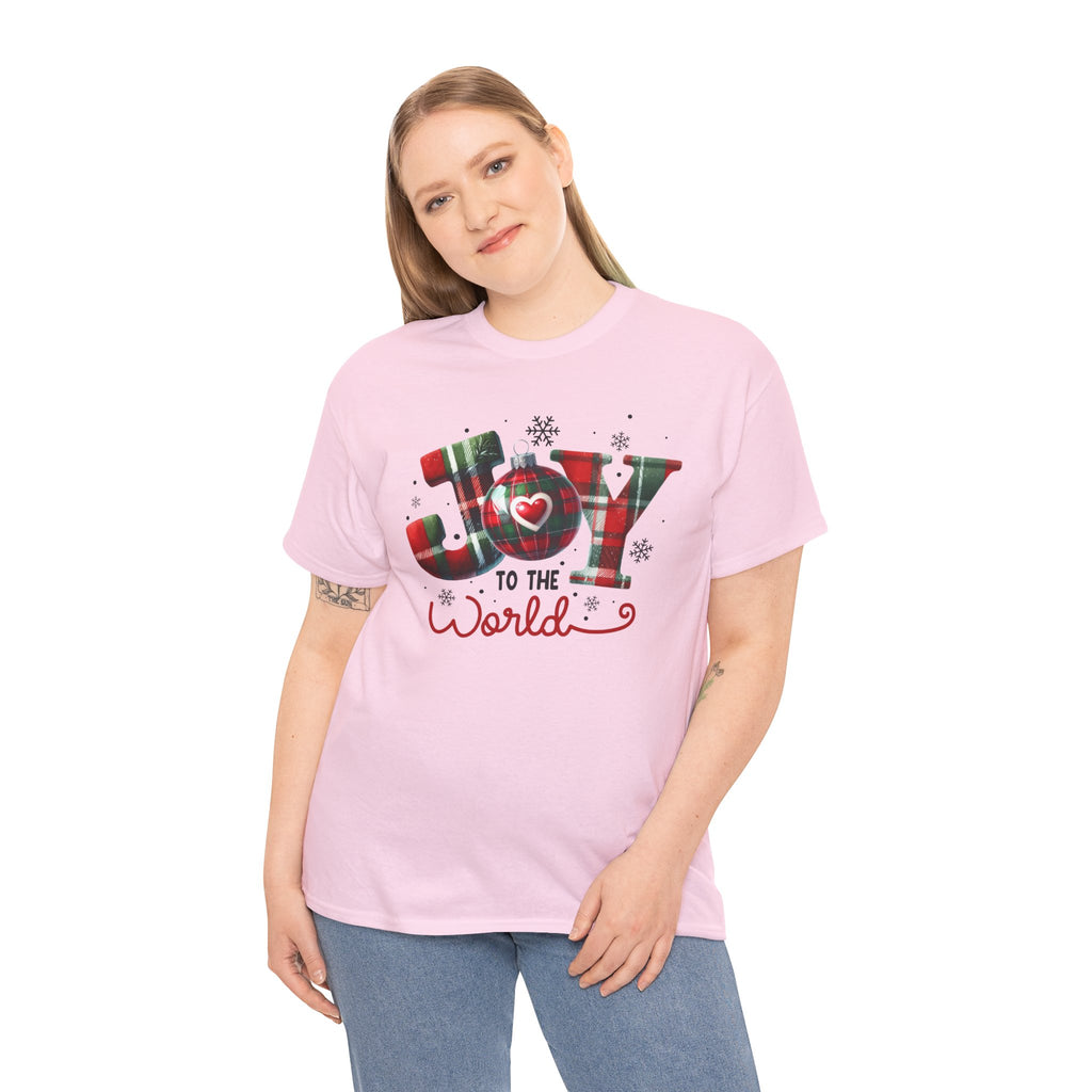 Joy to the World -Heavy Cotton Tee - Christmas Holiday Shirt
