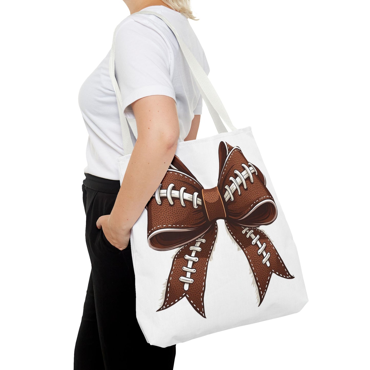 Football Bow Tote Bag