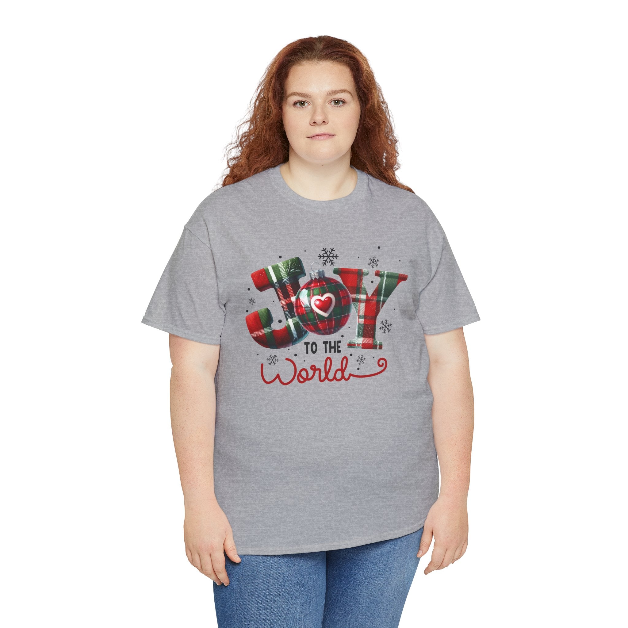 Joy to the World -Heavy Cotton Tee - Christmas Holiday Shirt