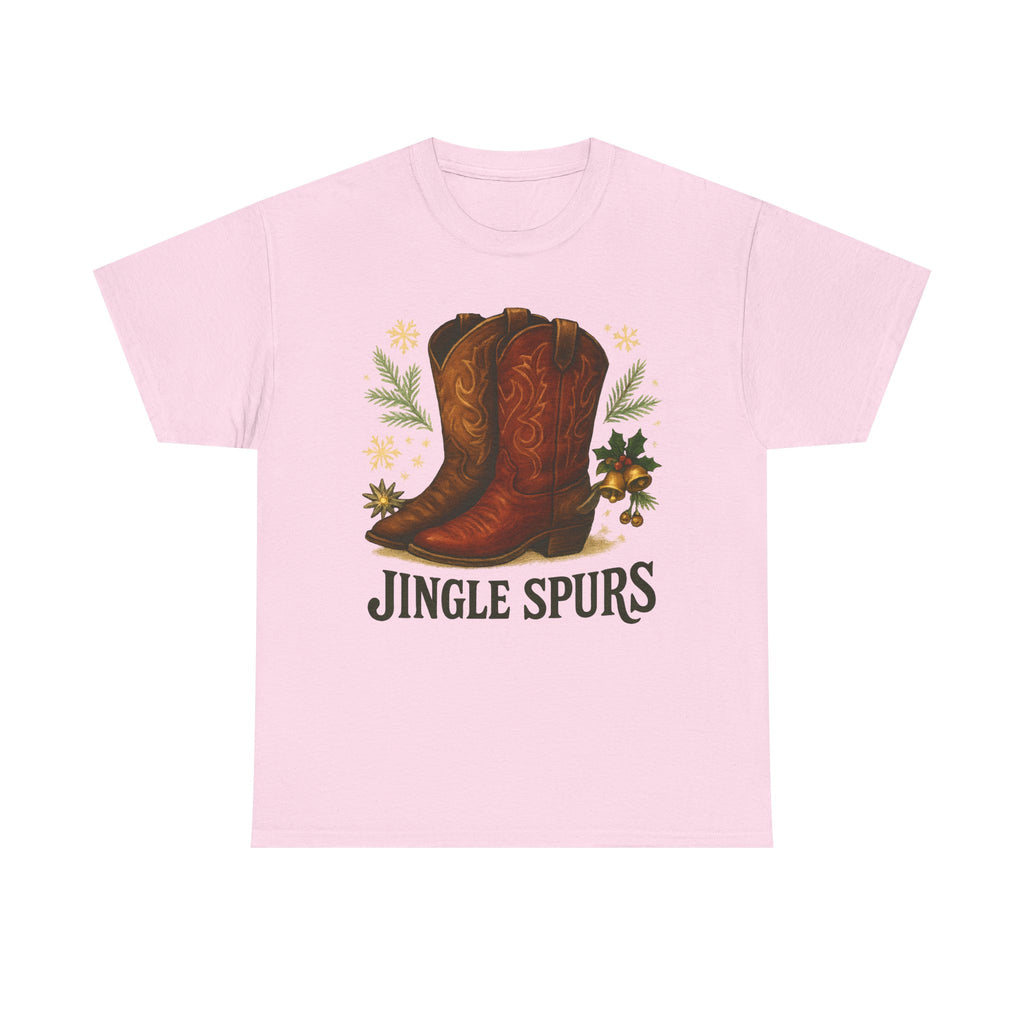 Jingle Spurs Cowboy Boots Christmas T‑Shirt