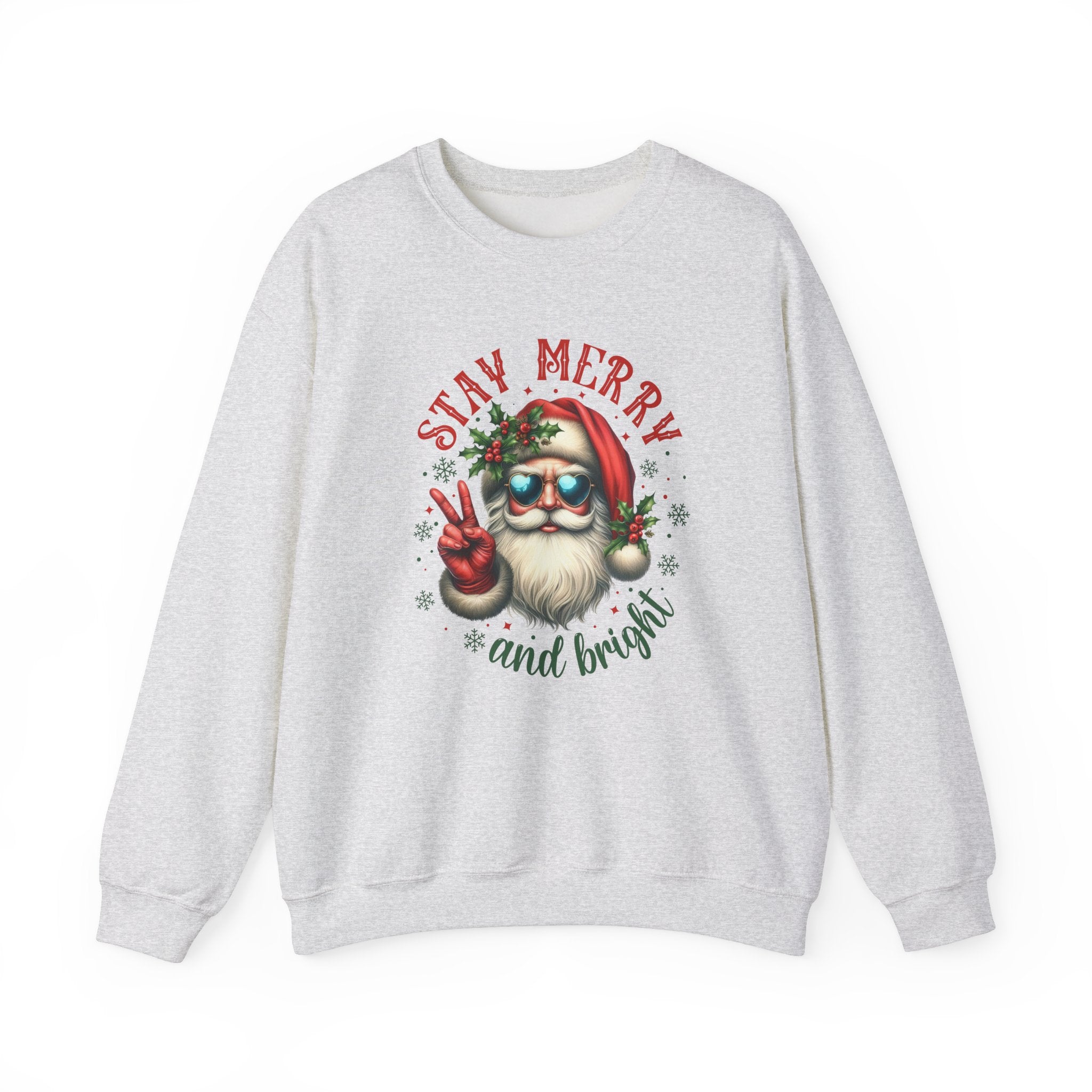 Stay Merry and Bright Crewneck Sweatshirt - Festive Holiday Apparel