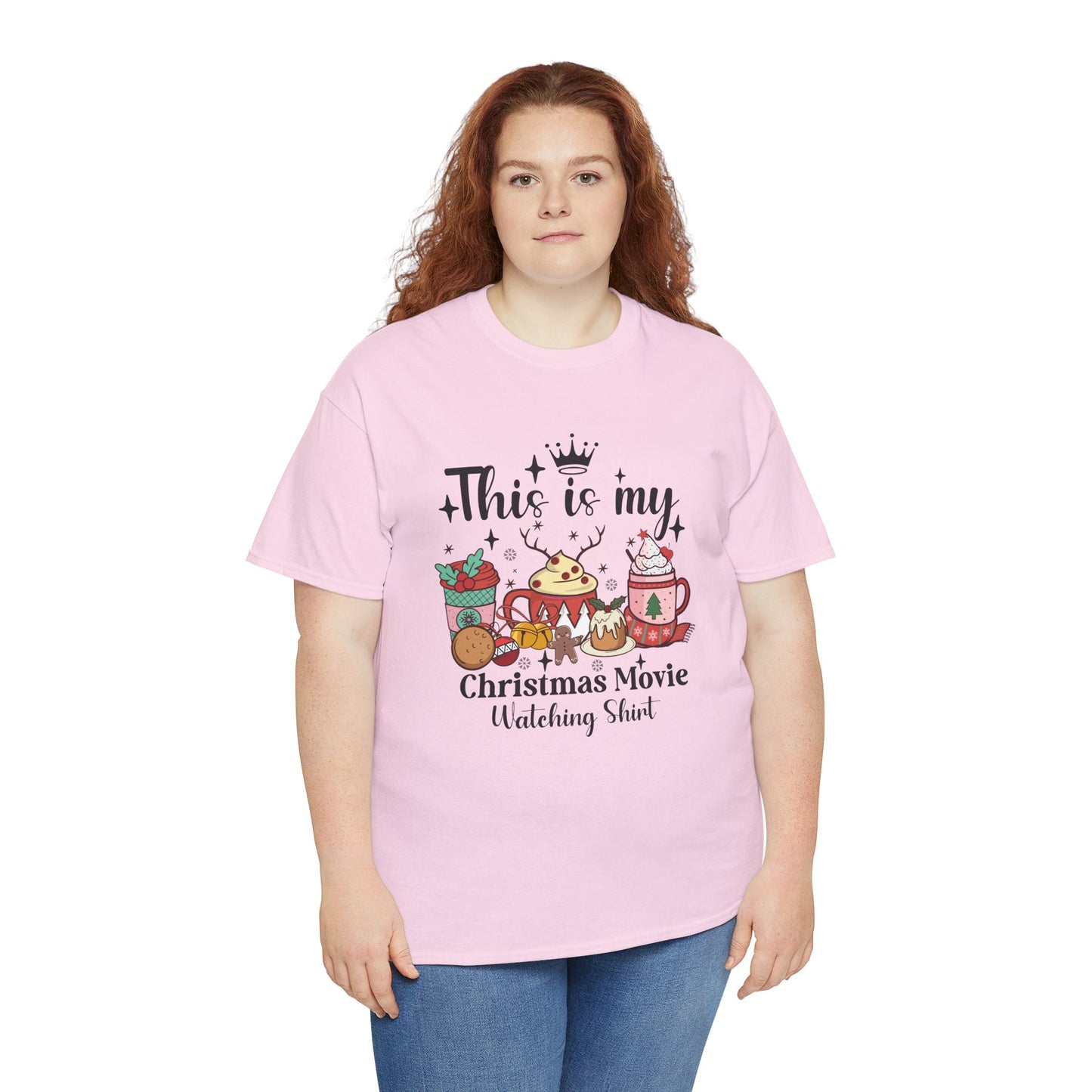 Christmas Movie Watching Tee - Heavy Cotton Shirt
