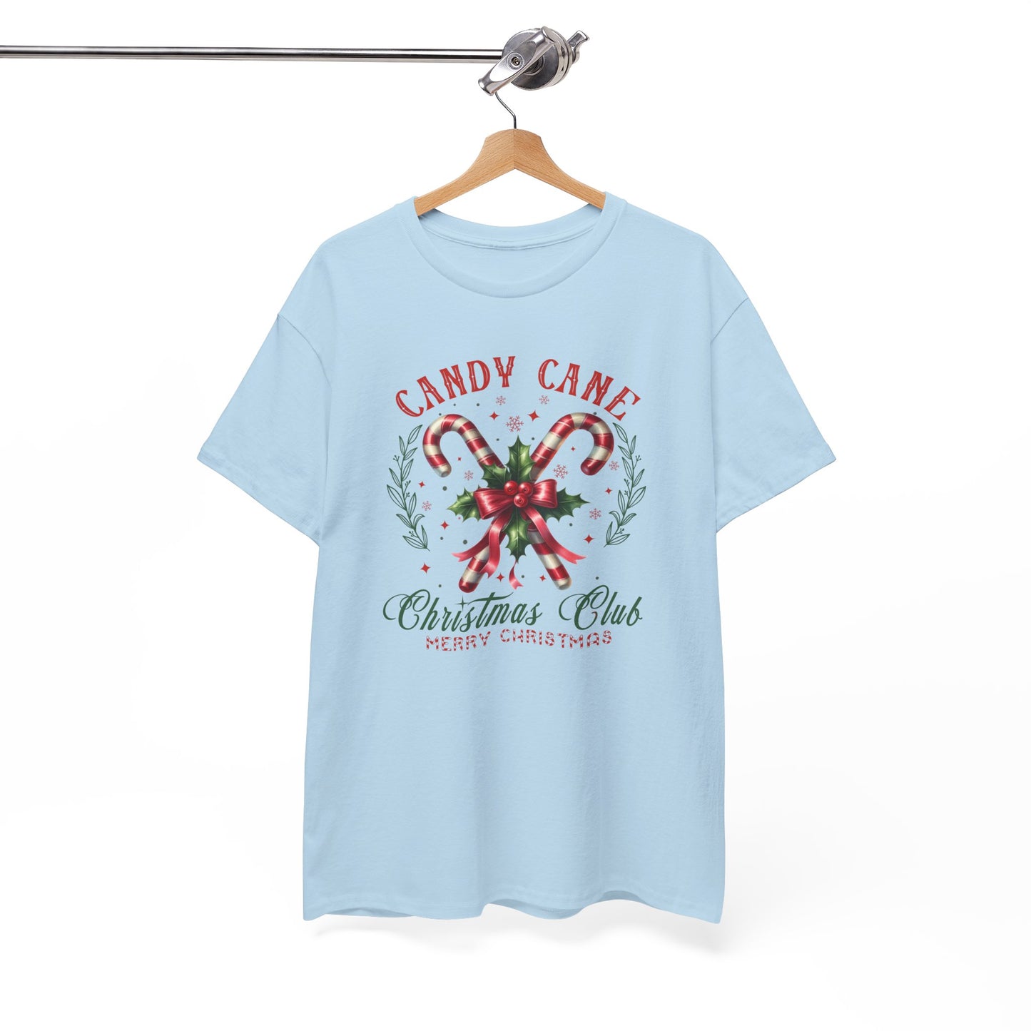 Candy Cane Christmas Club Heavy Cotton Tee - Merry Christmas Holiday Shirt