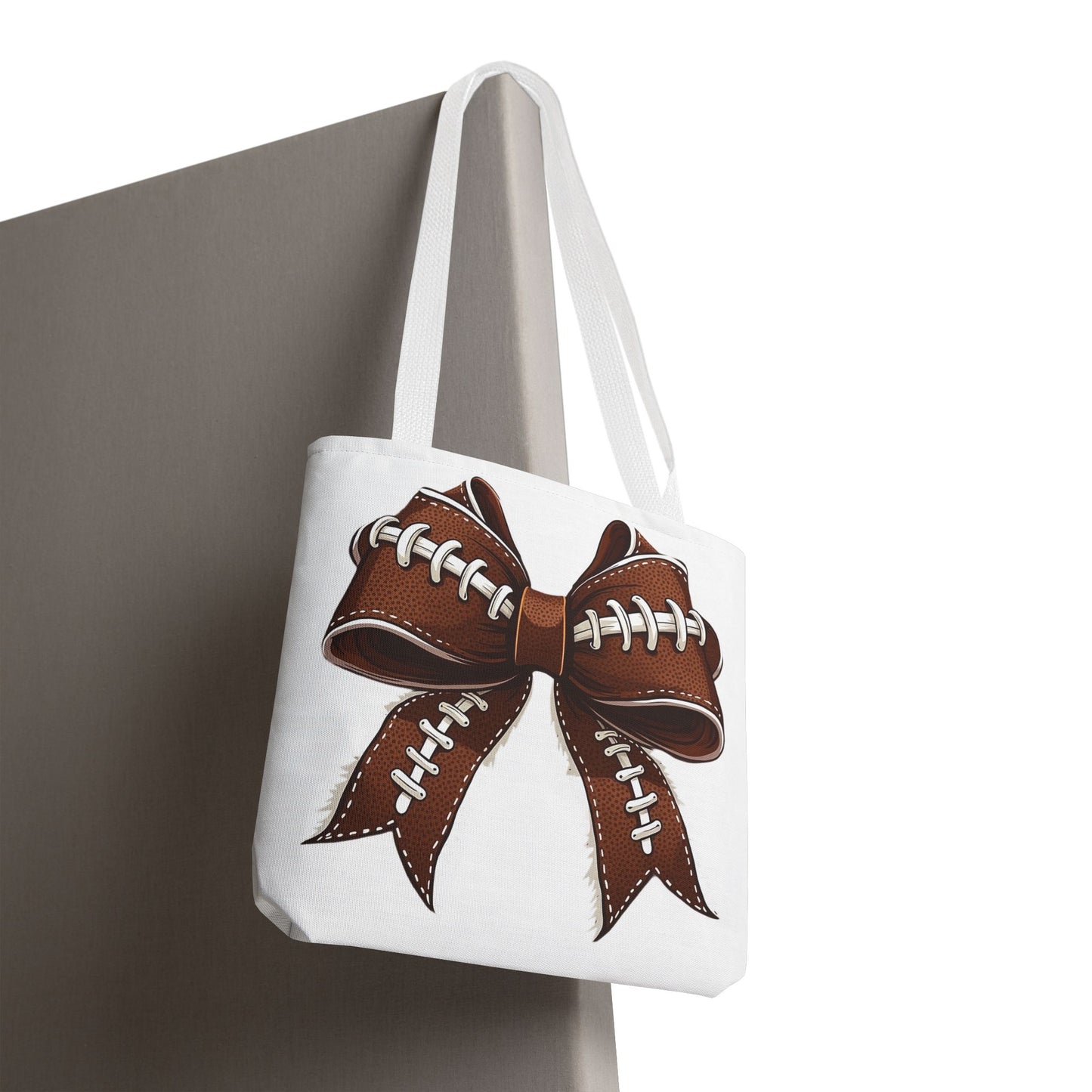 Football Bow Tote Bag